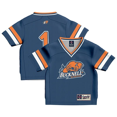 Toddler GameDay Greats #1 Blue Bucknell Bison Collegiate Football Fashion Jersey