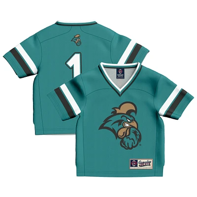 Toddler GameDay Greats #1 Teal Coastal Carolina Chanticleers Collegiate Football Fashion Jersey