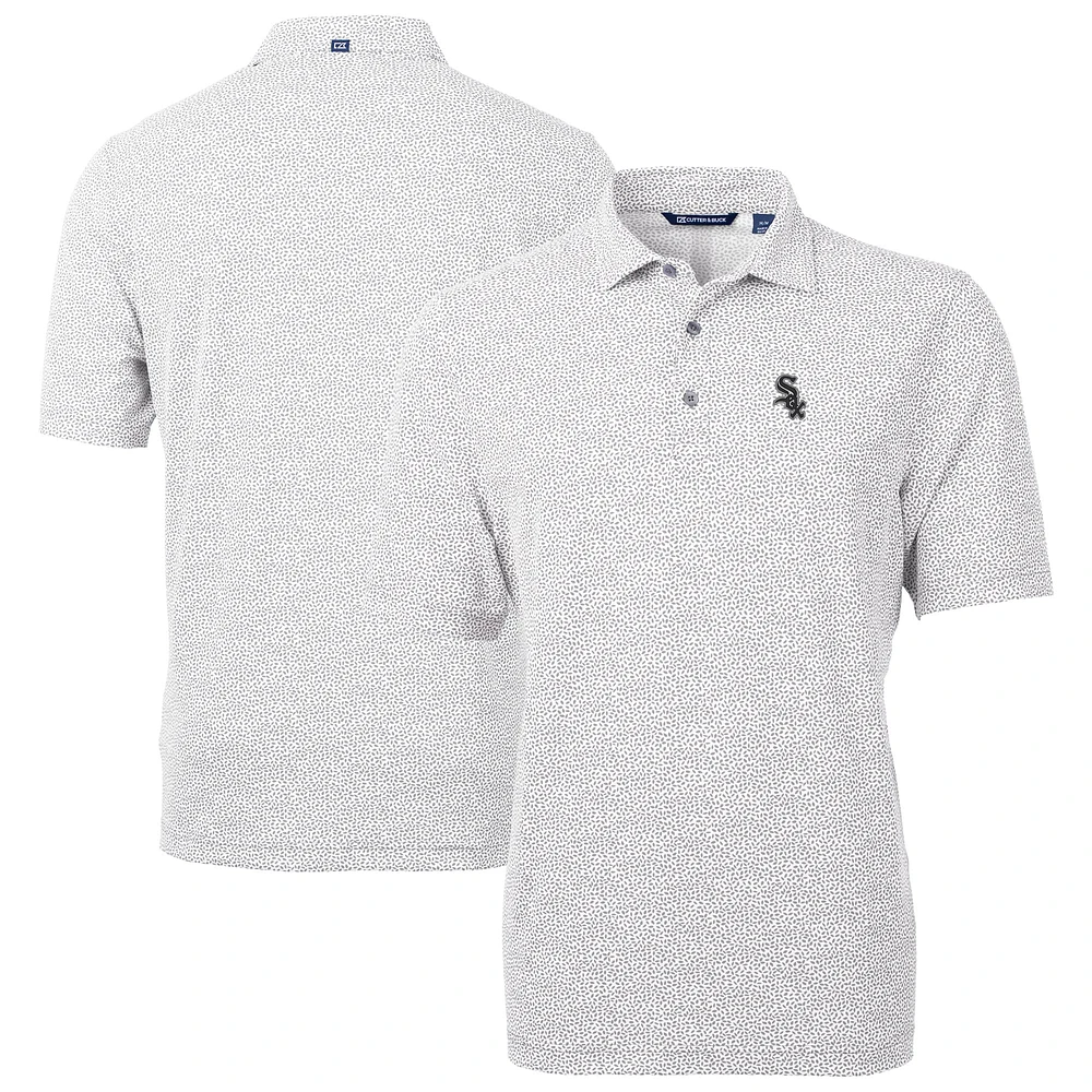 Men's Cutter & Buck Gray Chicago White Sox Virtue Eco Pique Botanical Recycled Polo