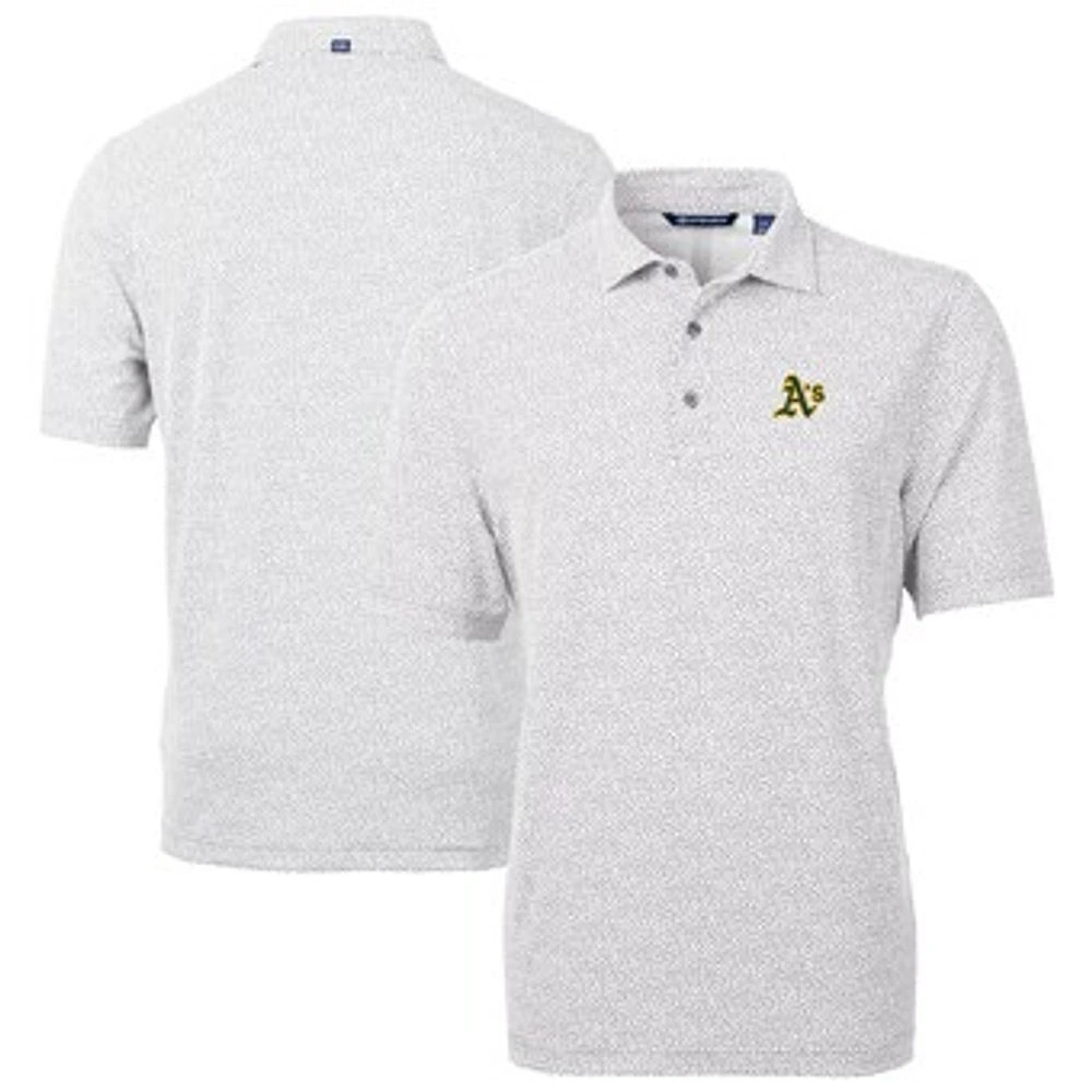 Men's Cutter & Buck Gray Athletics Virtue Eco Pique Botanical Recycled Polo