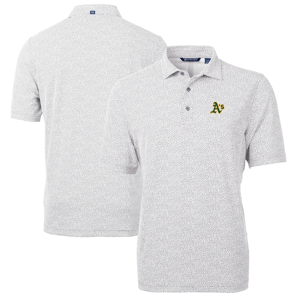 Men's Cutter & Buck Gray Athletics Virtue Eco Pique Botanical Recycled Polo