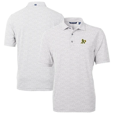 Men's Cutter & Buck Gray Athletics Virtue Eco Pique Botanical Recycled Polo