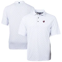 Men's Cutter & Buck  White Washington Nationals Virtue Eco Pique Tile Recycled Polo