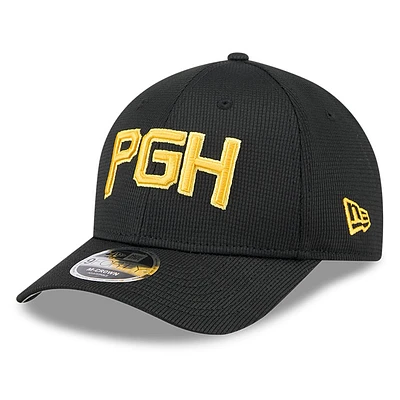 Men's New Era Black Pittsburgh Pirates City Connect Batting Practice 9FORTY M-Crown Adjustable Hat