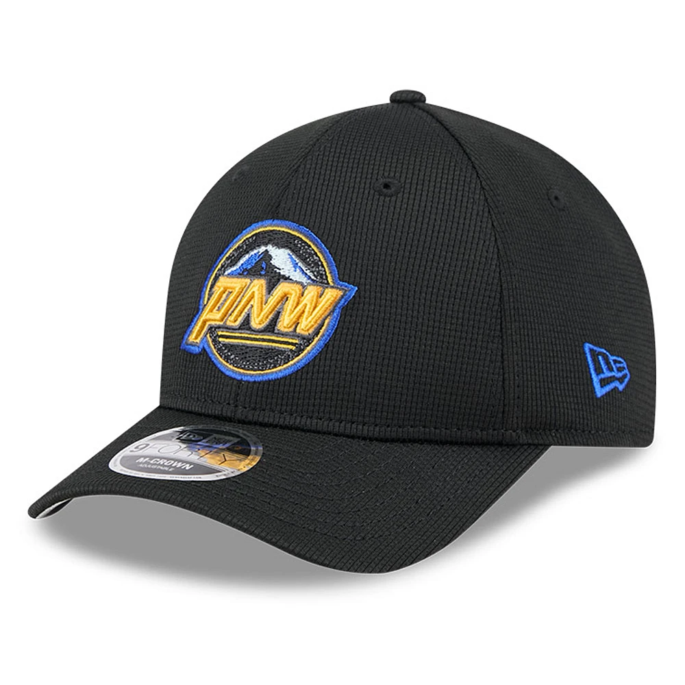 Men's New Era Black Seattle Mariners City Connect Batting Practice 9FORTY M-Crown Adjustable Hat