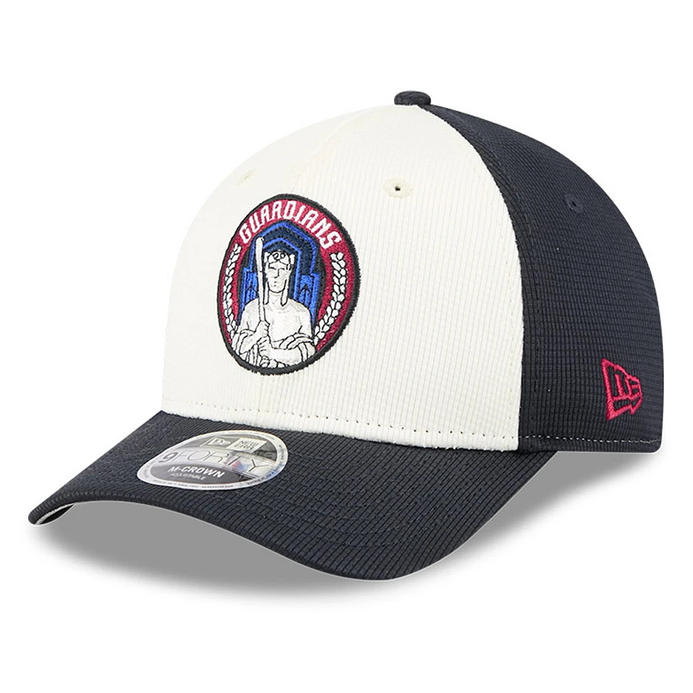 Men's New Era Navy/White Cleveland Guardians City Connect Batting Practice 9FORTY M-Crown Adjustable Hat