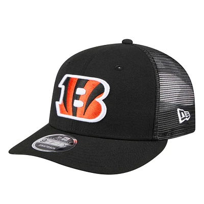 Men's New Era Black Cincinnati Bengals Low Profile 9FIFTY Snapback Hat