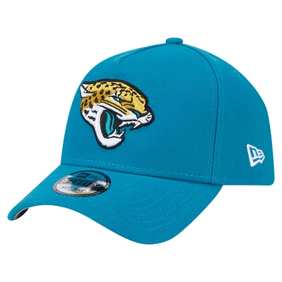 Men's New Era Teal Jacksonville Jaguars A-Frame 9FORTY Adjustable Hat