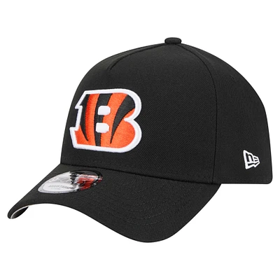 Men's New Era Black Cincinnati Bengals A-Frame 9FORTY Adjustable Hat