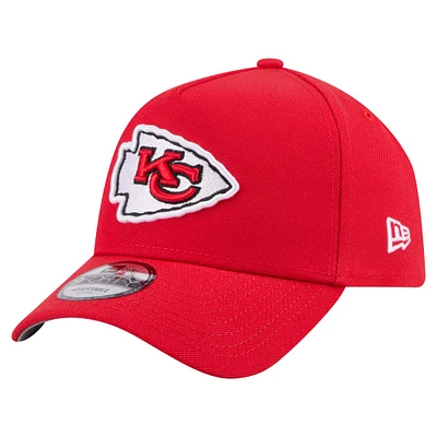 Men's New Era Red Kansas City Chiefs A-Frame 9FORTY Adjustable Hat