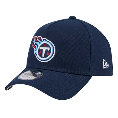 Men's New Era Navy Tennessee Titans A-Frame 9FORTY Adjustable Hat