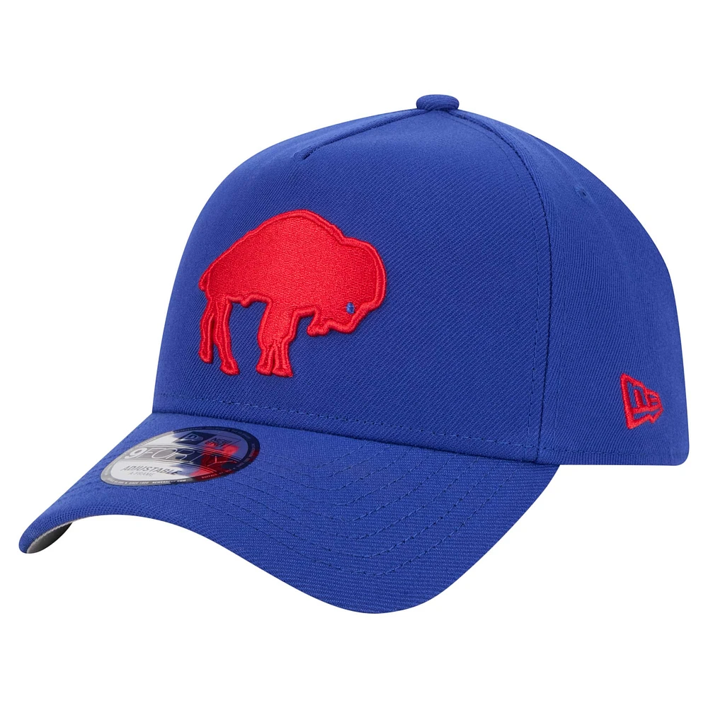 Men's New Era Royal Buffalo Bills A-Frame 9FORTY Adjustable Hat