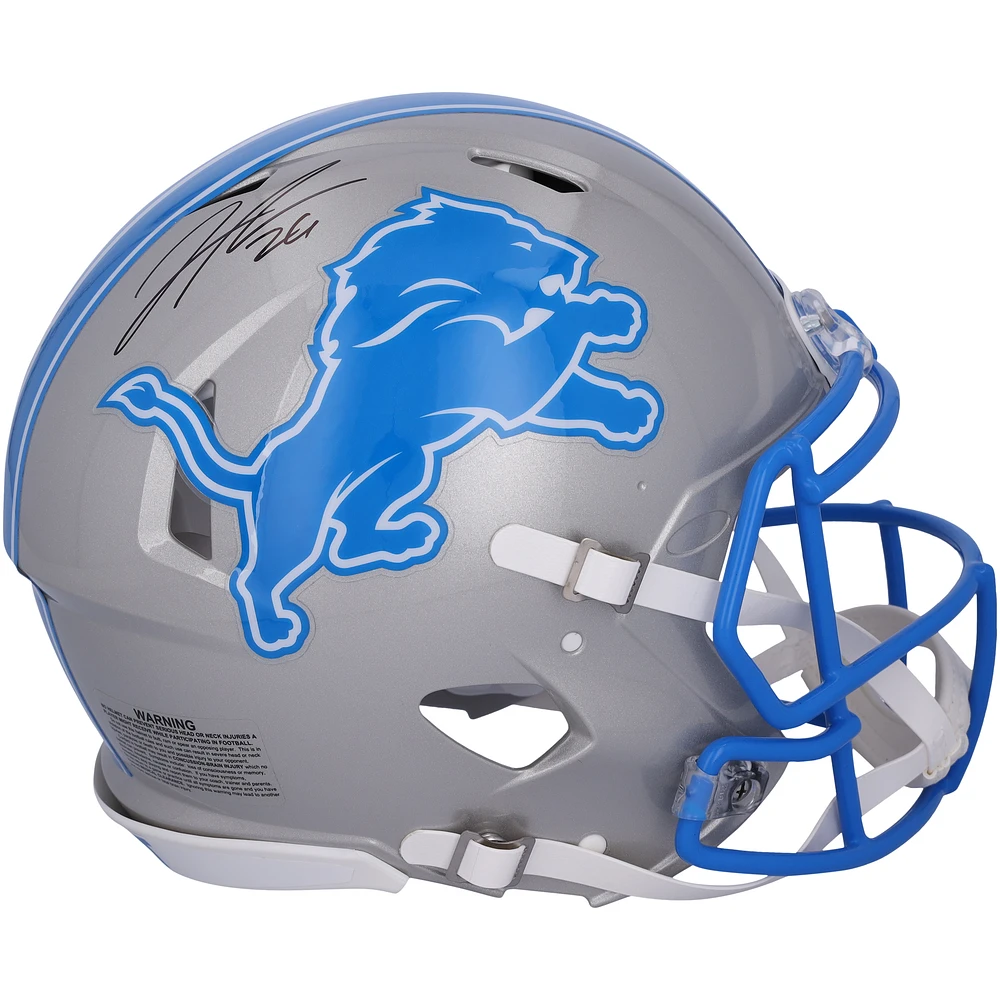 Jahmyr Gibbs Detroit Lions Autographed 2024 Riddell Speed Authentic Helmet
