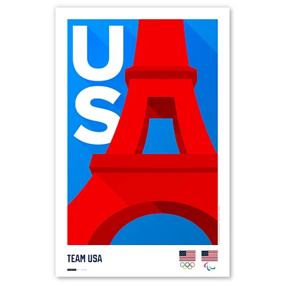 Team USA 2024 Summer Olympics 11" x 17" Minimalist Limited Edition Poster Print