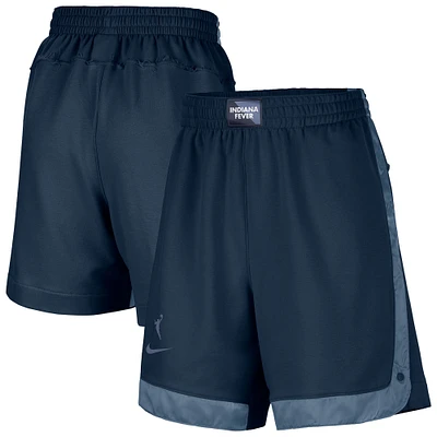 Women's Nike Navy Indiana Fever Fly Basketball Tri-Blend Fleece Shorts