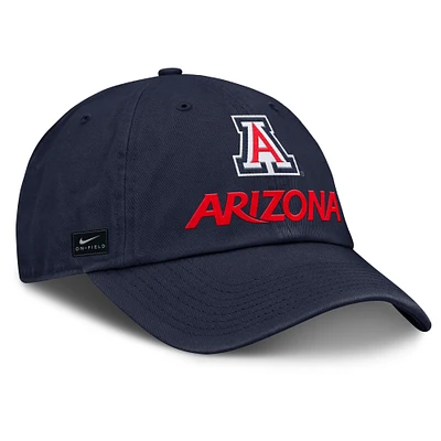 Men's Nike Navy Arizona Wildcats 2025 Sideline Club Adjustable Hat
