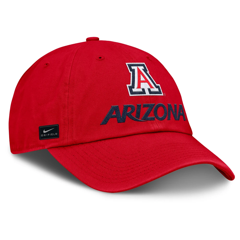 Men's Nike Red Arizona Wildcats 2025 Sideline Club Adjustable Hat