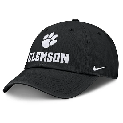 Men's Nike Black Clemson Tigers 2025 Sideline Club Adjustable Hat