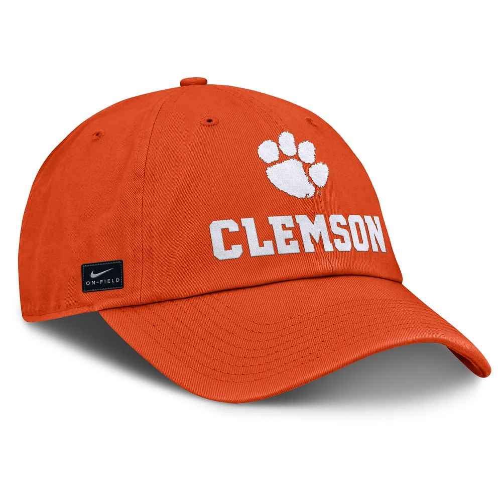 Men's Nike Orange Clemson Tigers 2025 Sideline Club Adjustable Hat