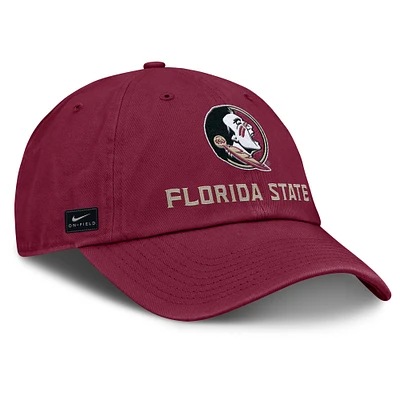 Men's Nike Garnet Florida State Seminoles 2025 Sideline Club Adjustable Hat