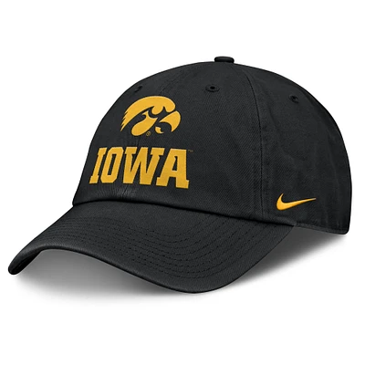 Men's Nike Iowa Hawkeyes 2025 Sideline Club Adjustable Hat