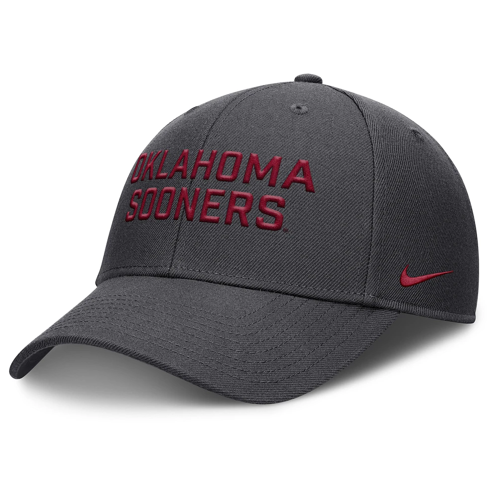 Men's Nike Black Oklahoma Sooners Rise Practice Adjustable Hat