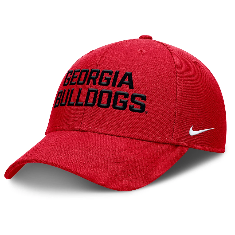 Men's Nike Red Georgia Bulldogs Rise Practice Adjustable Hat