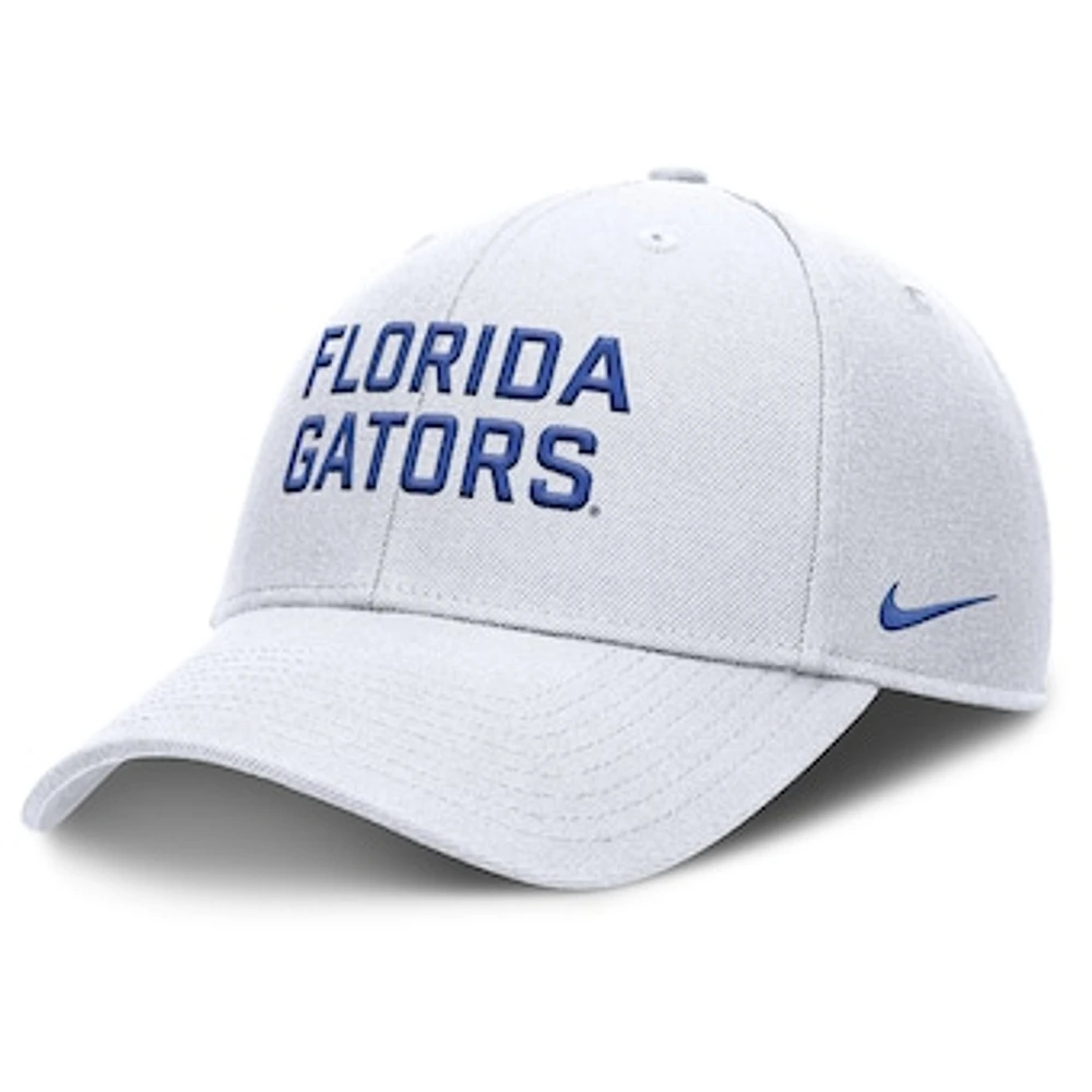 Men's Nike White Florida Gators Rise Practice Adjustable Hat