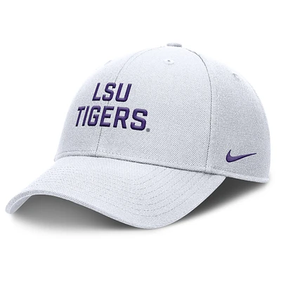 Men's Nike White LSU Tigers Rise Practice Adjustable Hat