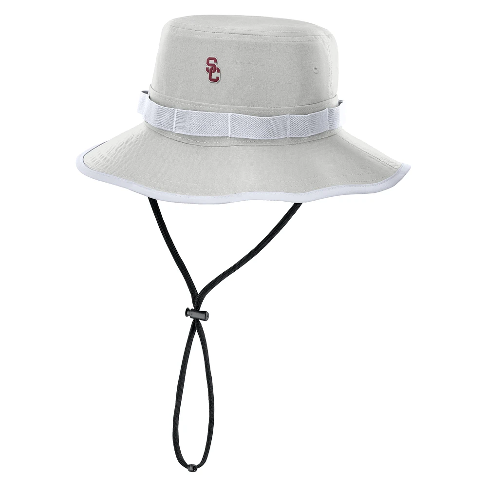 Men's Nike Gray USC Trojans 2025 Sideline Apex Boonie Performance Bucket Hat