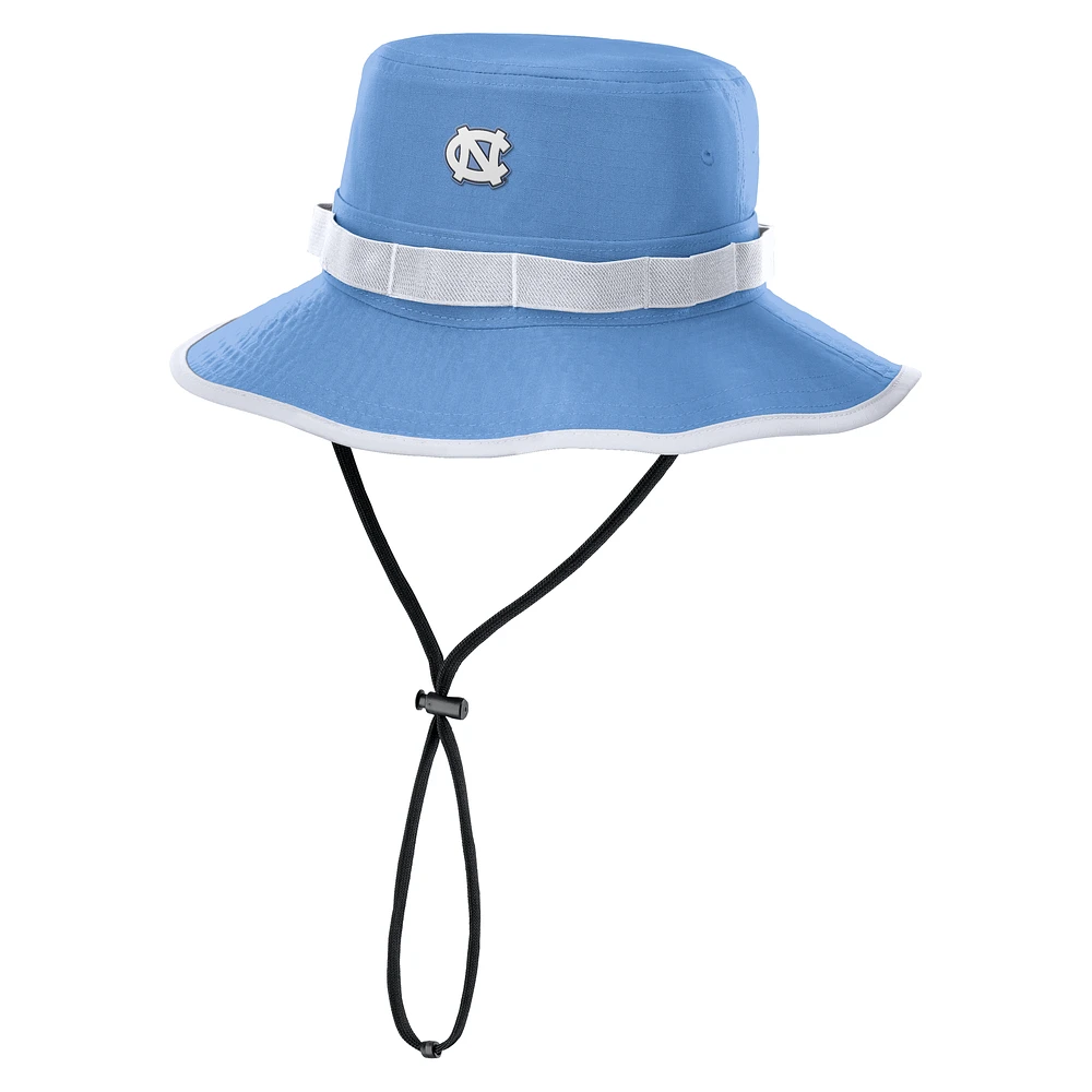 Men's Nike Light Blue North Carolina Tar Heels 2025 Sideline Apex Boonie Performance Bucket Hat