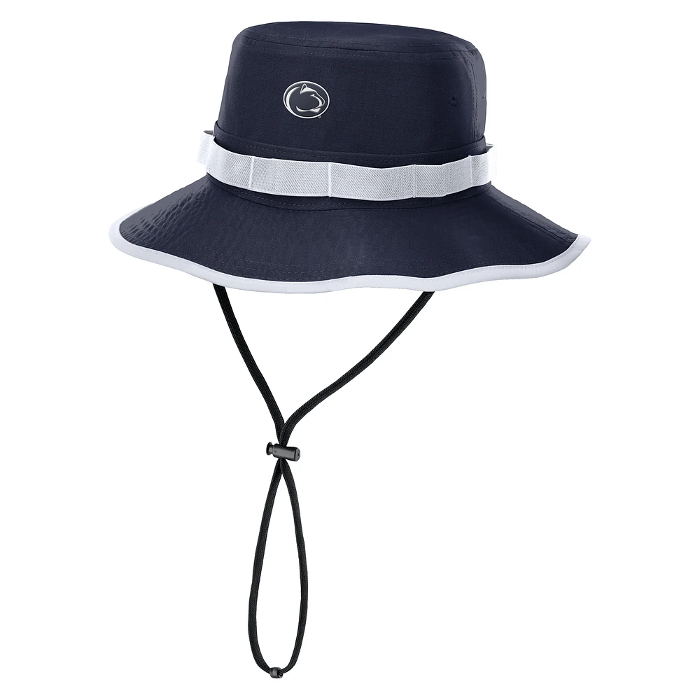 Men's Nike Navy Penn State Nittany Lions 2025 Sideline Apex Boonie Performance Bucket Hat