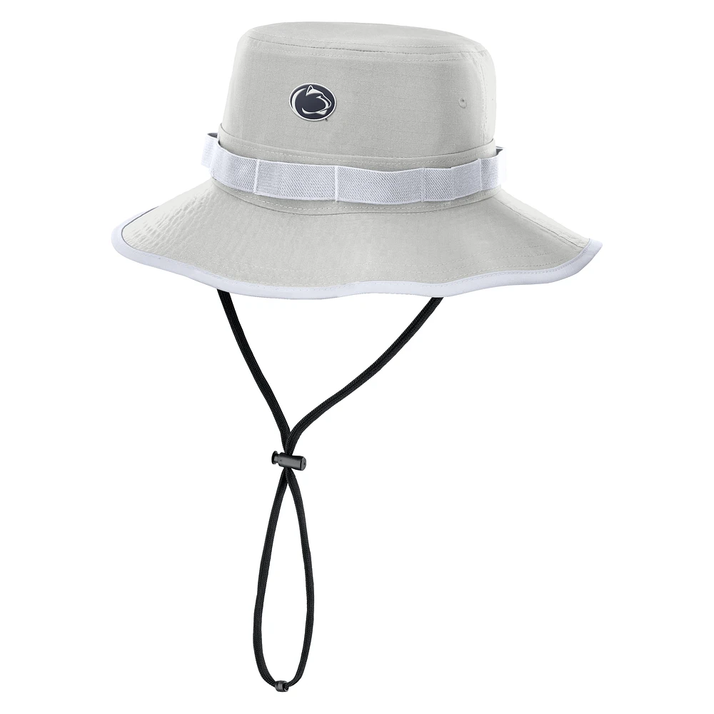 Men's Nike Gray Penn State Nittany Lions 2025 Sideline Apex Boonie Performance Bucket Hat