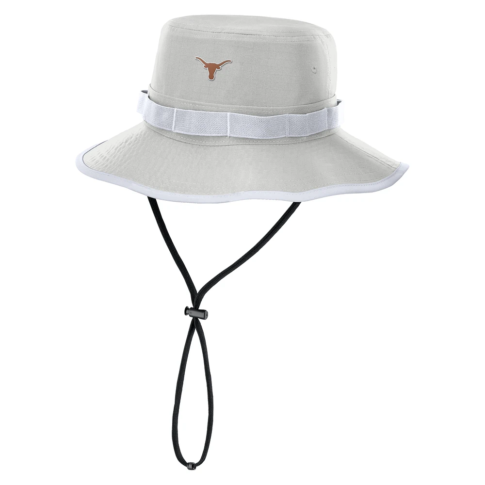 Men's Nike Gray Texas Longhorns 2025 Sideline Apex Boonie Performance Bucket Hat