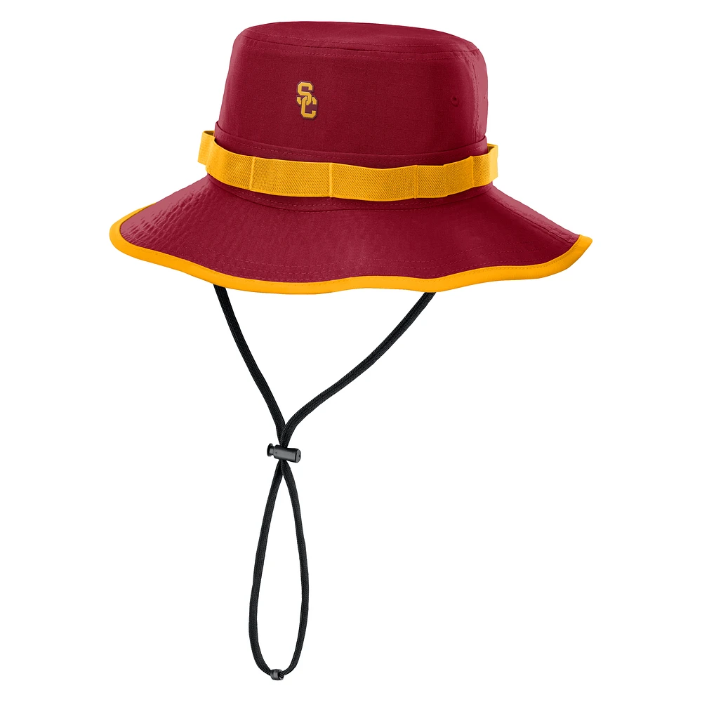 Men's Nike Cardinal USC Trojans 2025 Sideline Apex Boonie Performance Bucket Hat