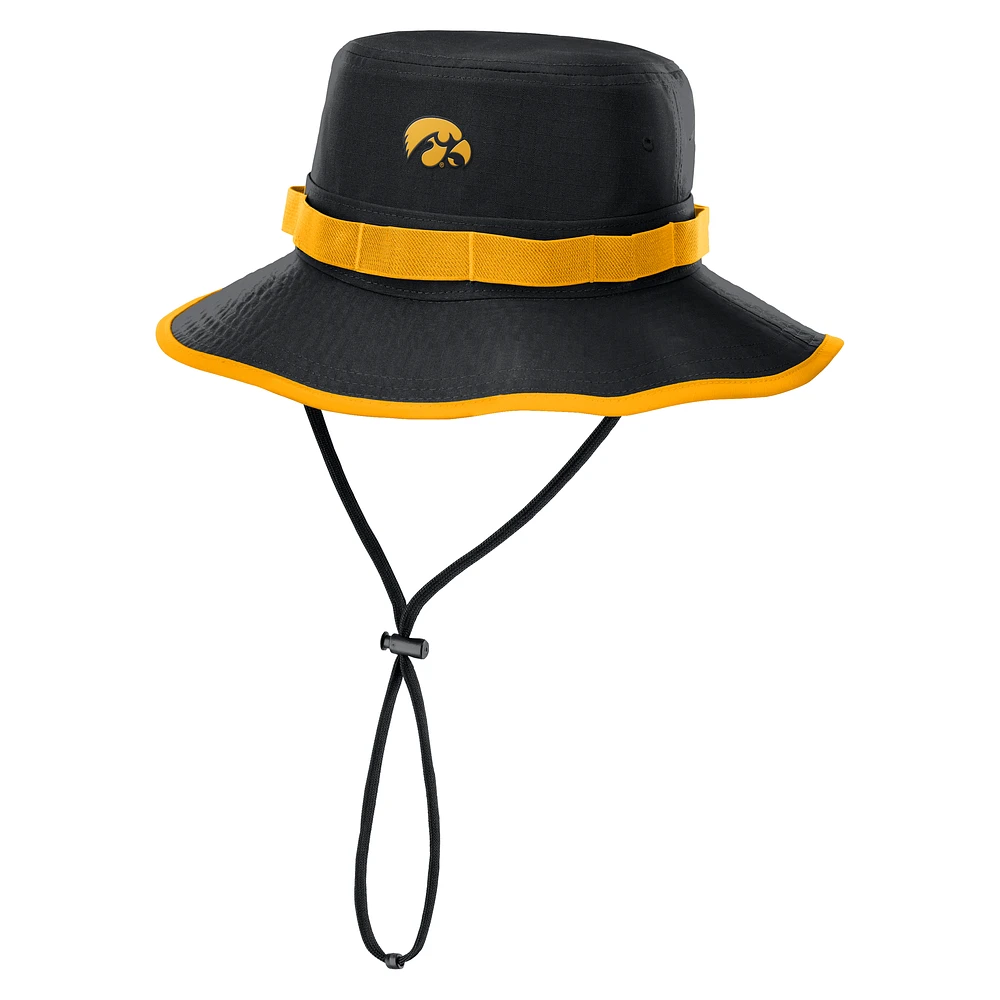 Men's Nike Iowa Hawkeyes 2025 Sideline Apex Boonie Performance Bucket Hat