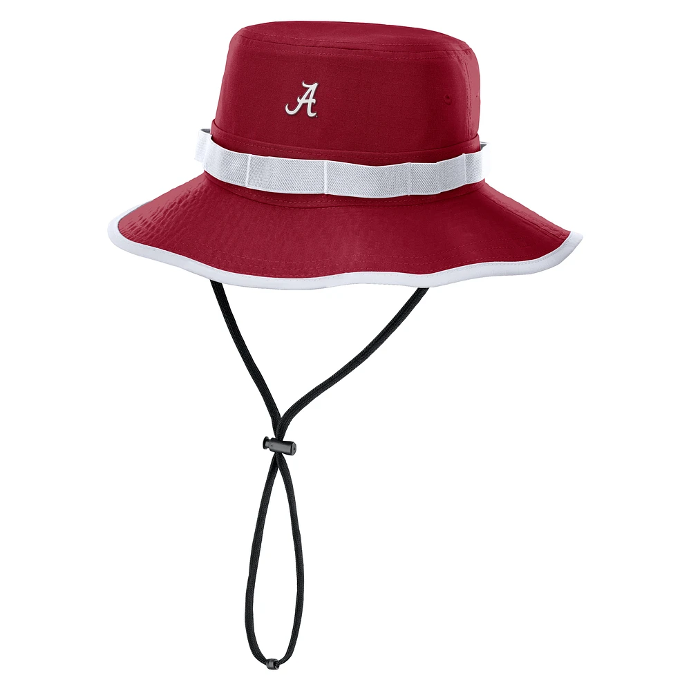 Men's Nike Crimson Alabama Tide 2025 Sideline Apex Boonie Performance Bucket Hat