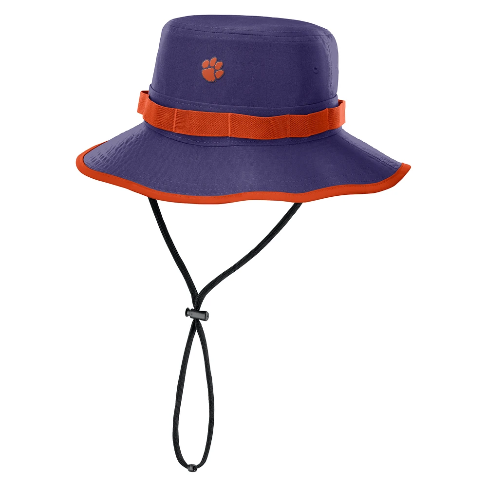 Men's Nike Clemson Tigers 2025 Sideline Apex Boonie Performance Bucket Hat
