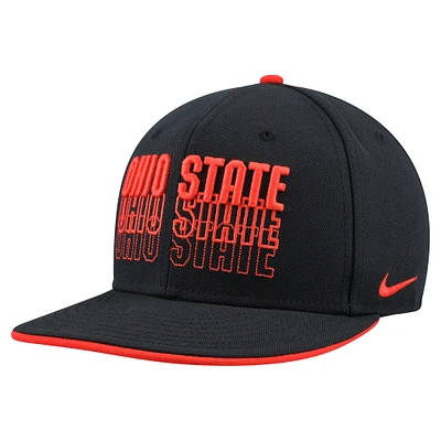 Men's Nike Black Ohio State Buckeyes True Primetime Performance Fitted Hat