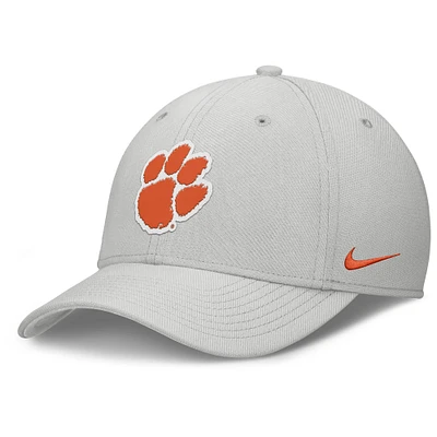 Men's Nike Gray Clemson Tigers Rise Practice Performance Flex Hat