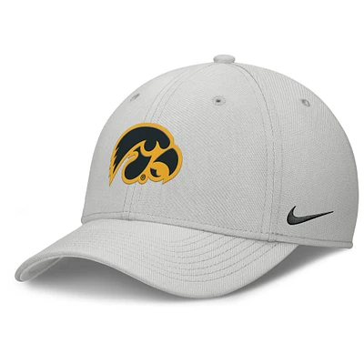 Men's Nike Gray Iowa Hawkeyes Rise Practice Performance Flex Hat