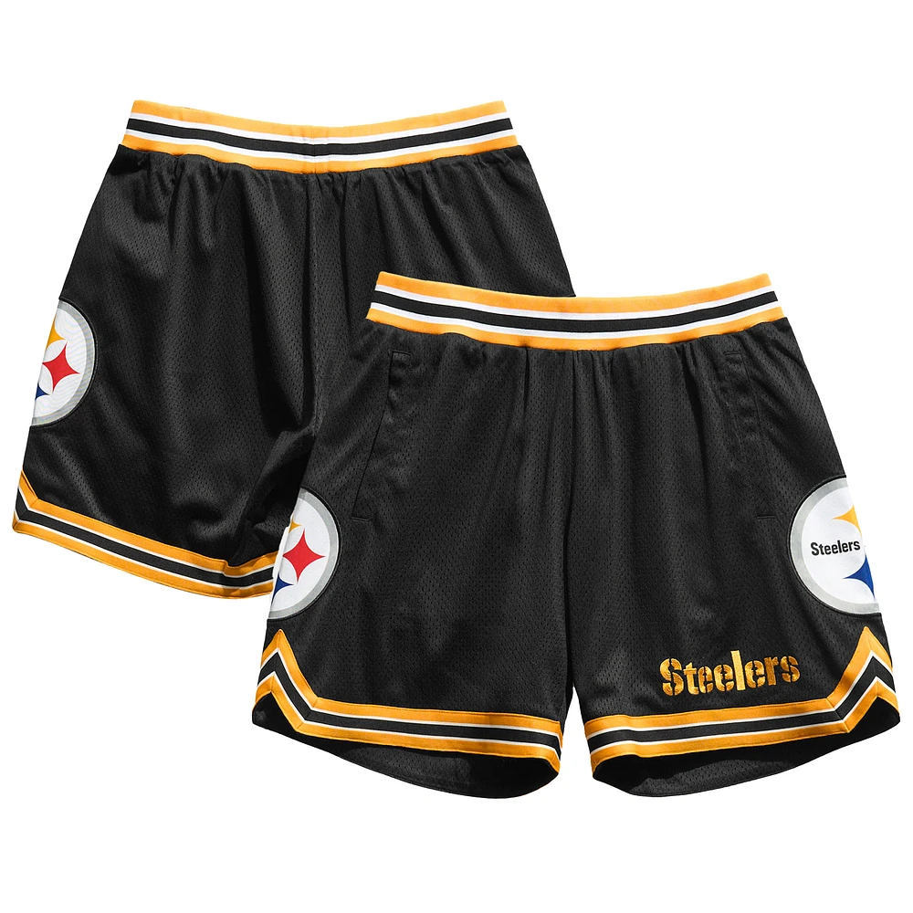 Men's Chalk Line Black/Gold Pittsburgh Steelers Court Shorts