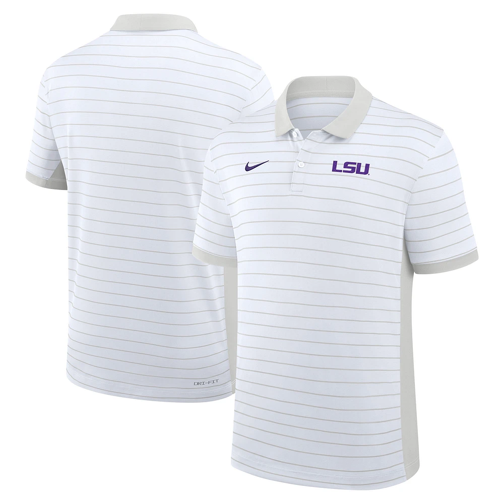 Men's Nike LSU Tigers 2025 Early Season Coaches Sideline Victory Stripe Dri-FIT Polo