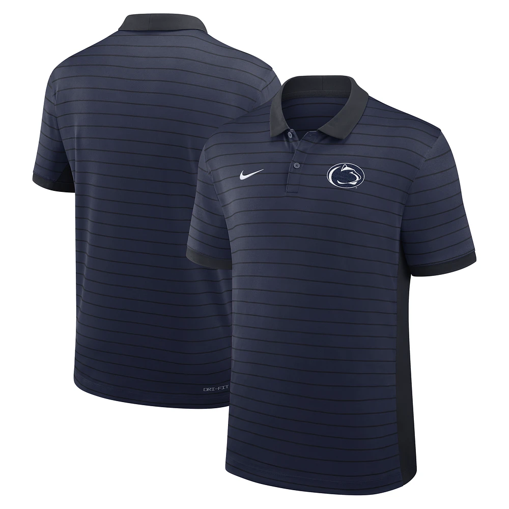 Men's Nike Navy Penn State Nittany Lions 2025 Early Season Coaches Sideline Victory Stripe Performance Polo