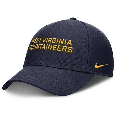 Men's Nike Navy West Virginia Mountaineers Rise Practice Adjustable Hat