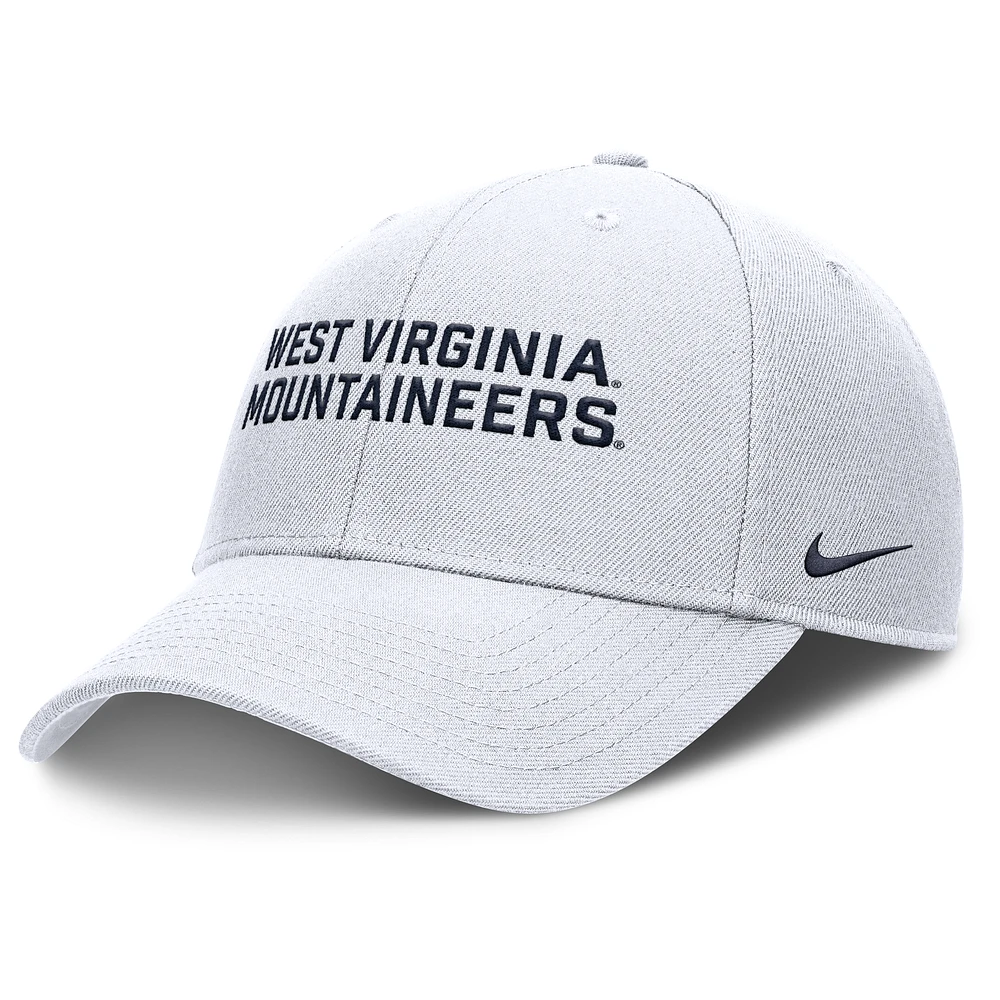 Men's Nike White West Virginia Mountaineers Rise Practice Adjustable Hat