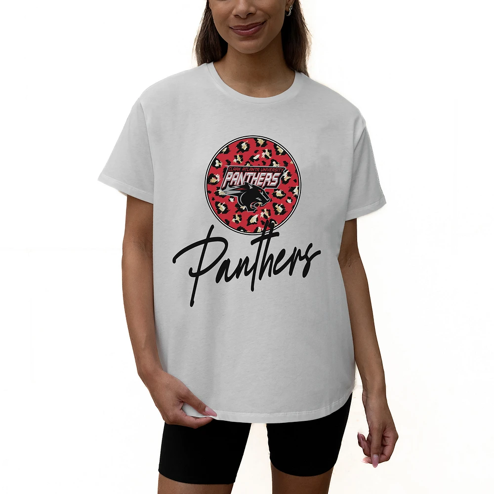 Women's Gameday Couture White Clark Atlanta University Panthers Wild Expectations Tri-Blend Flowy T-Shirt