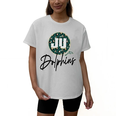 Women's Gameday Couture White JU Dolphins Wild Expectations Tri-Blend Flowy T-Shirt