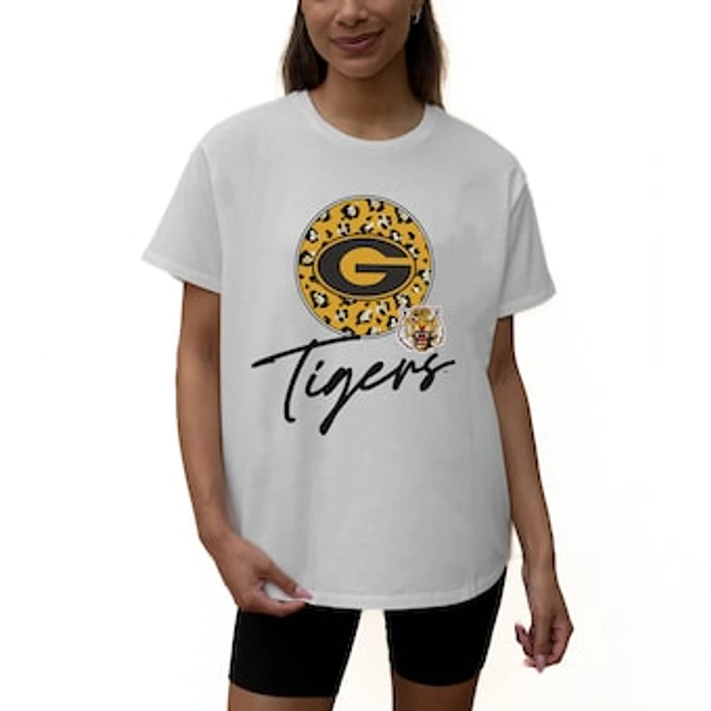 Women's Gameday Couture White Grambling Tigers Wild Expectations Tri-Blend Flowy T-Shirt