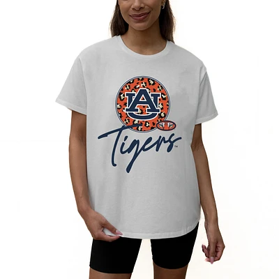 Women's Gameday Couture White Auburn Tigers Wild Expectations Tri-Blend Flowy T-Shirt